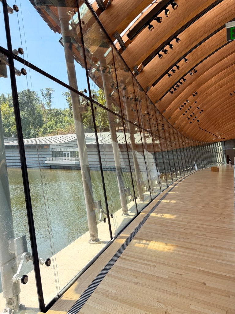Interior of Crystal Bridges Museum of American Art.
