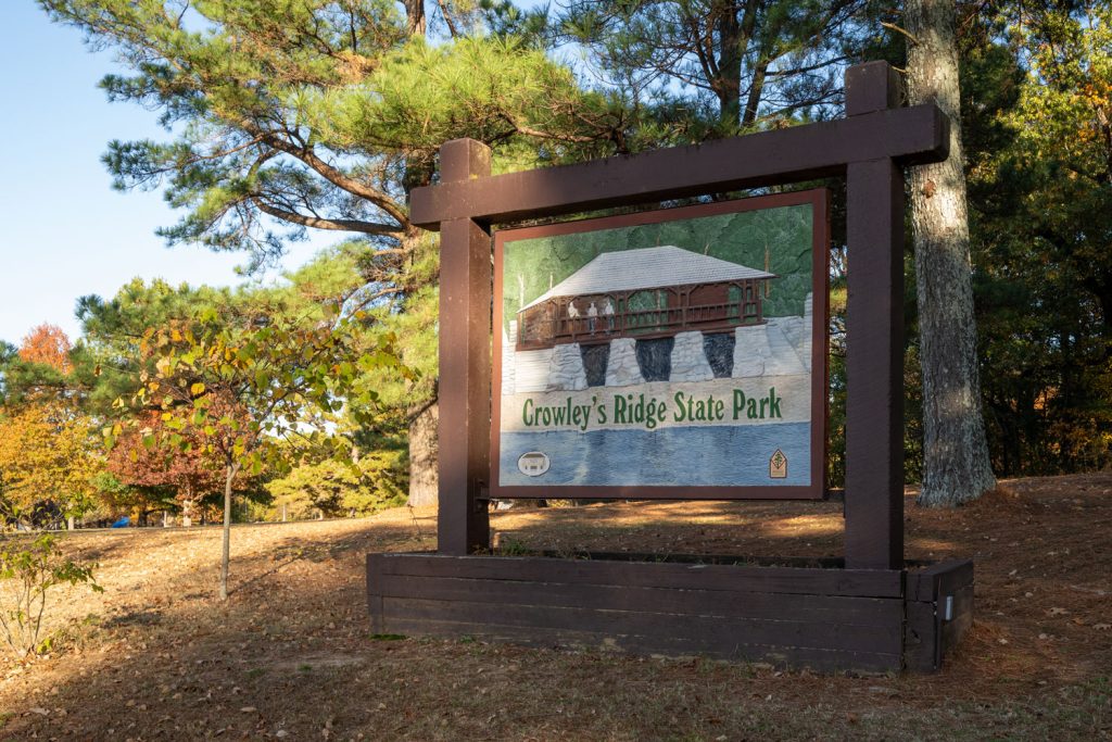 Sign that says Crowley's Ridge State Park