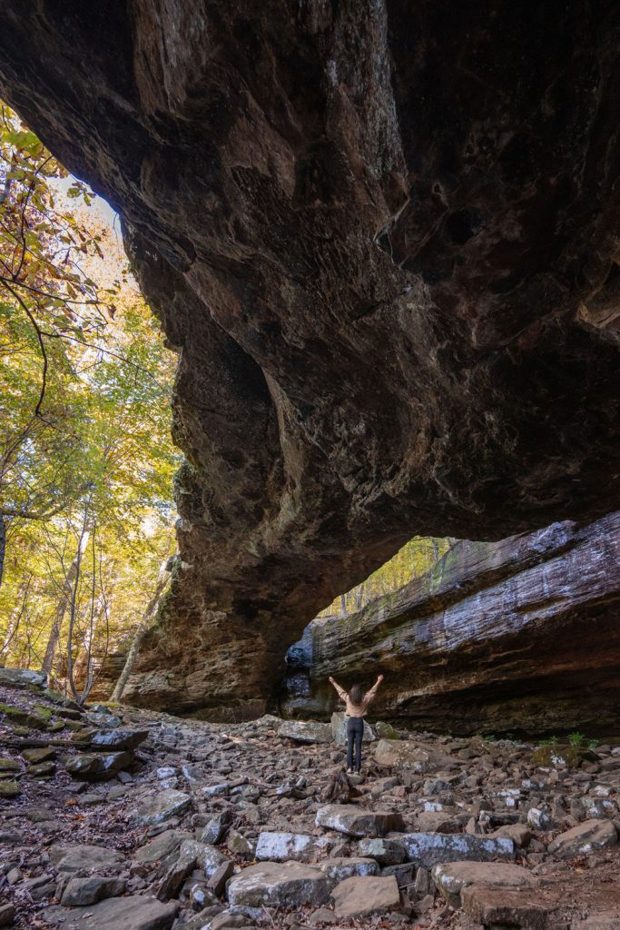 Alum Cove Loop in Arkansas. This is a natural bridge that is just a short hike. 