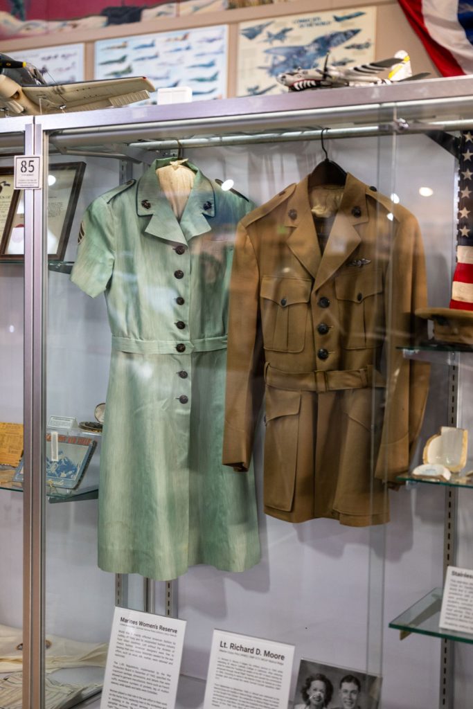 Uniforms from WWII in the Wings of Honor Museum in Walnut Ridge, Arkansas. 