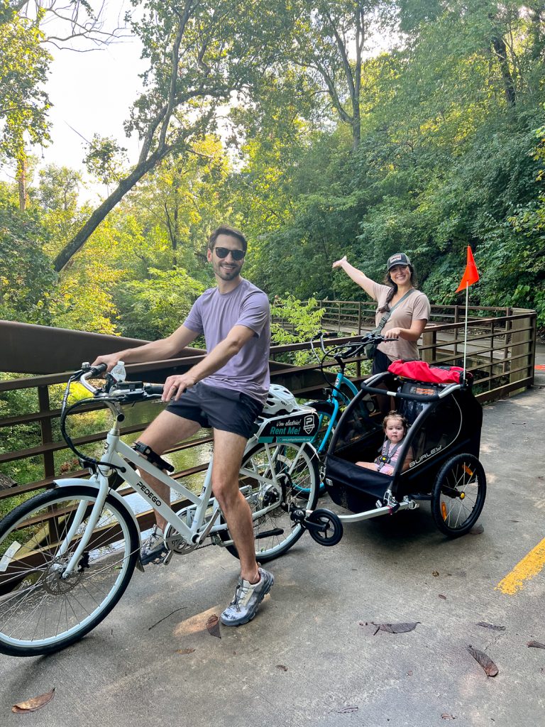 Biking on the Razorback Greenway