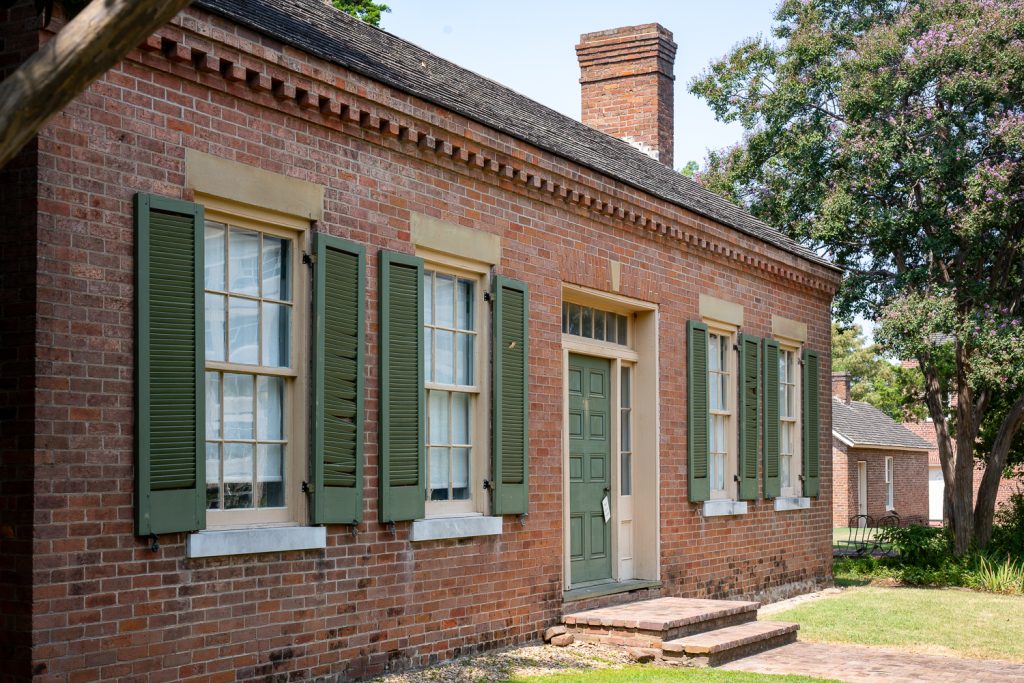 An old house on the grounds of the Historic Arkansas Museum in Little Rock.
