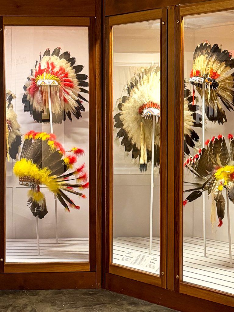 Native headdresses in the Museum of Native American History