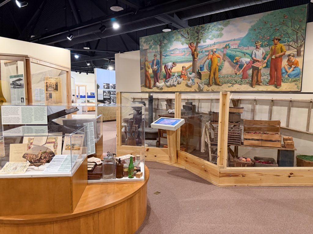 Exhibits inside the Shiloh Museum of Ozark History in Springdale