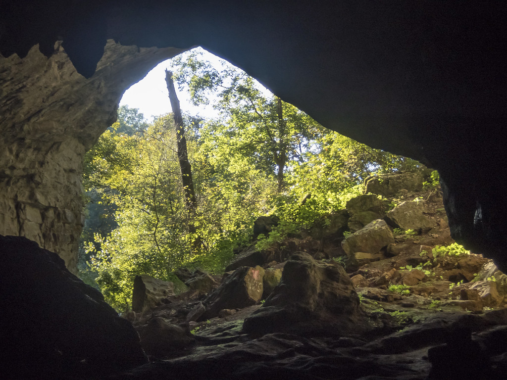 Entrance of Blowing Cave in Cushman Arkansas.